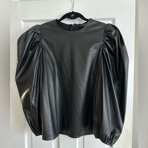 Vegan leather top